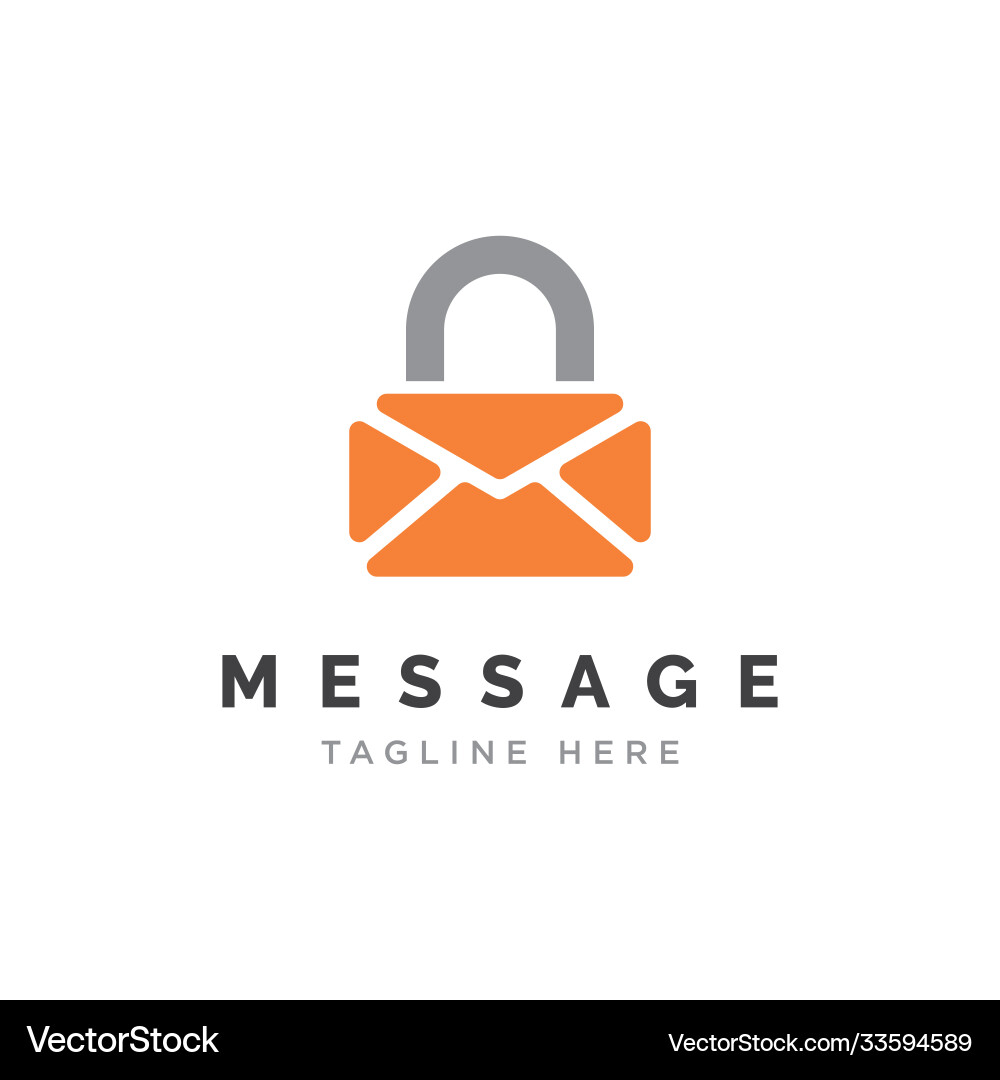 Sichere Nachricht Symbol Logo Design Vec Sichere Nachricht Symbol Logo Design Vec vektorbild
