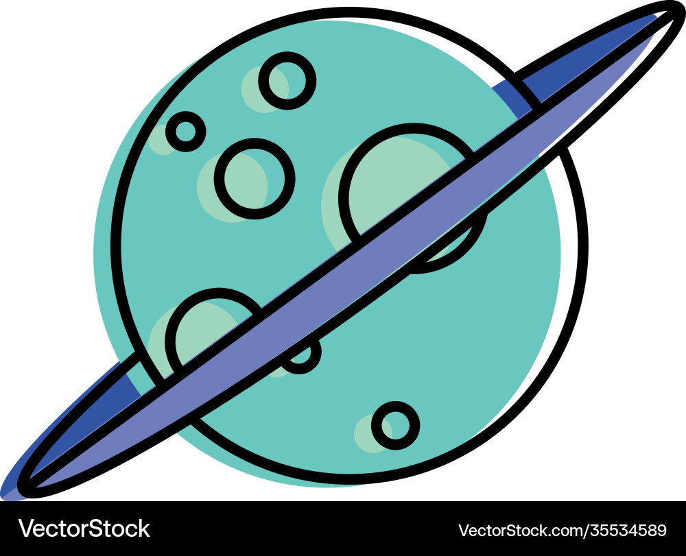 Space planet with points design vector image