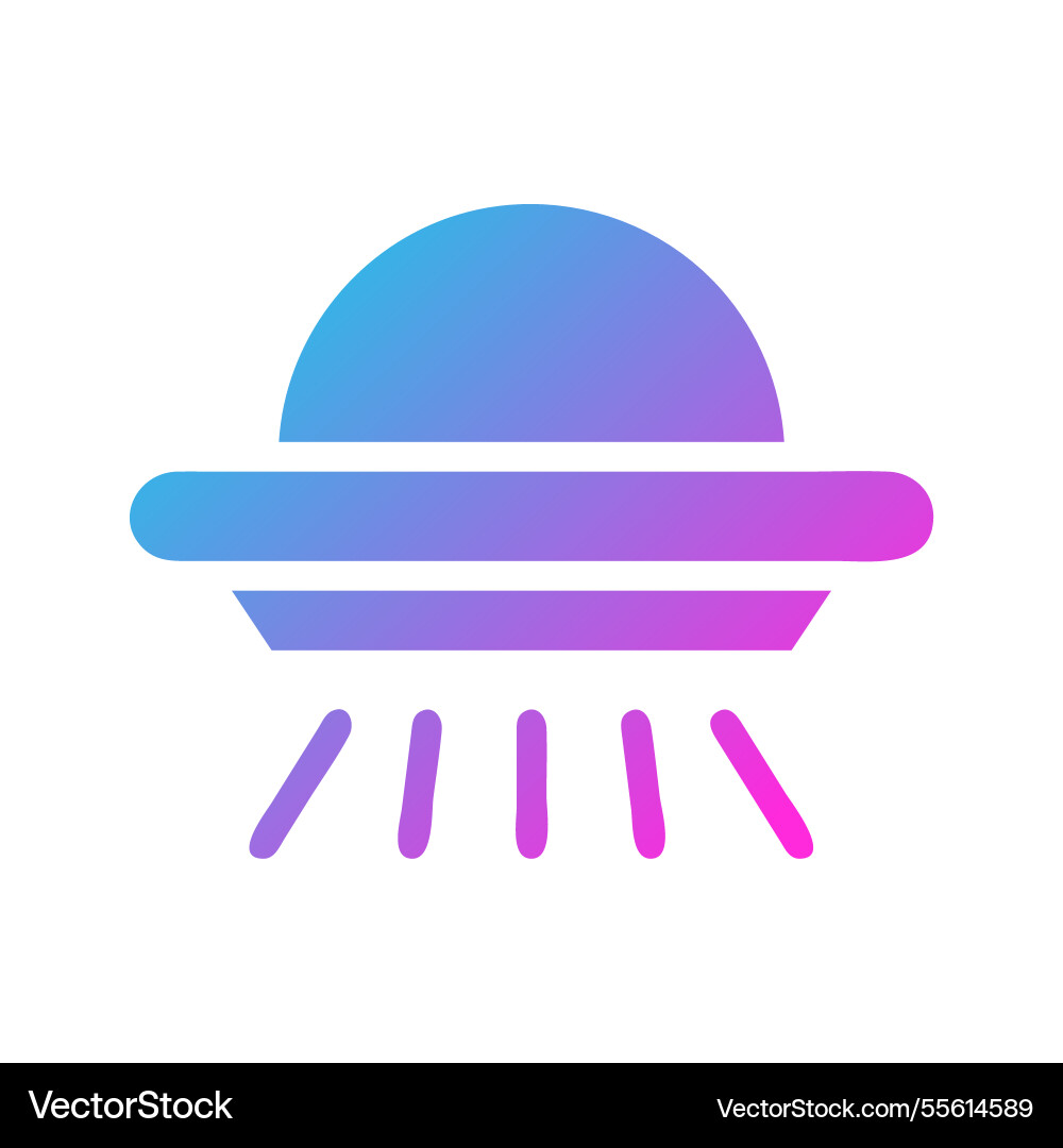 Stylish ufo icon with a gradient color scheme Stylish ufo icon with a gradient color scheme Vector Image