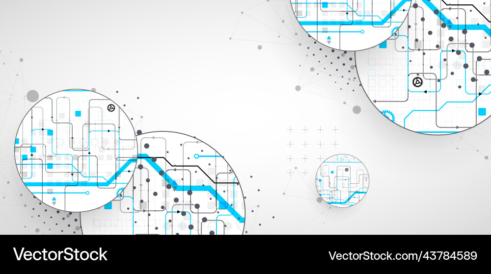 Tech Circuit Network Background vector image
