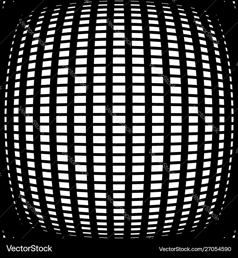 3d circular burst convex globe sphere orb distort 3d circular burst convex globe sphere orb distort vector image