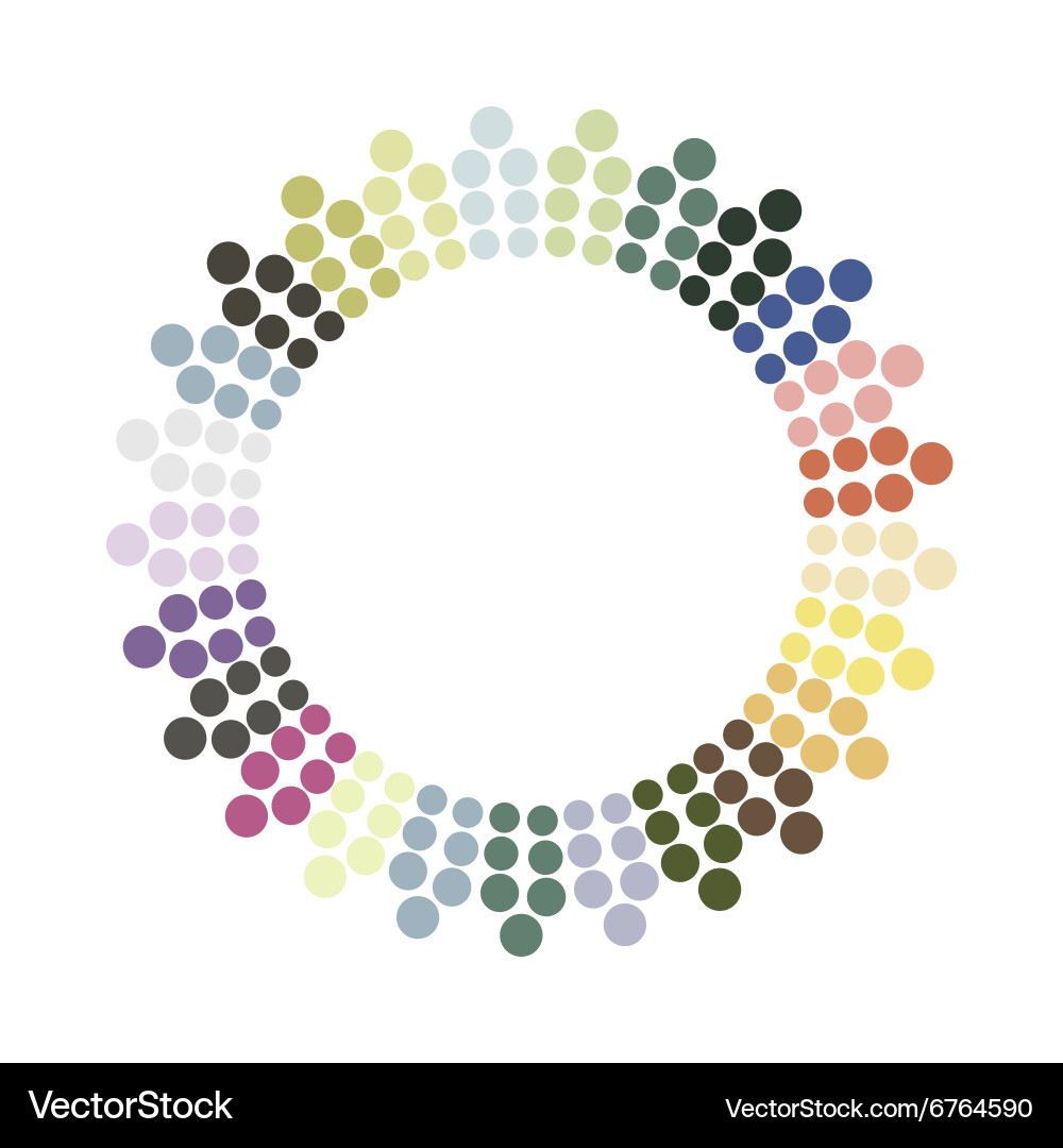 Abstract colorful circle design element vector image