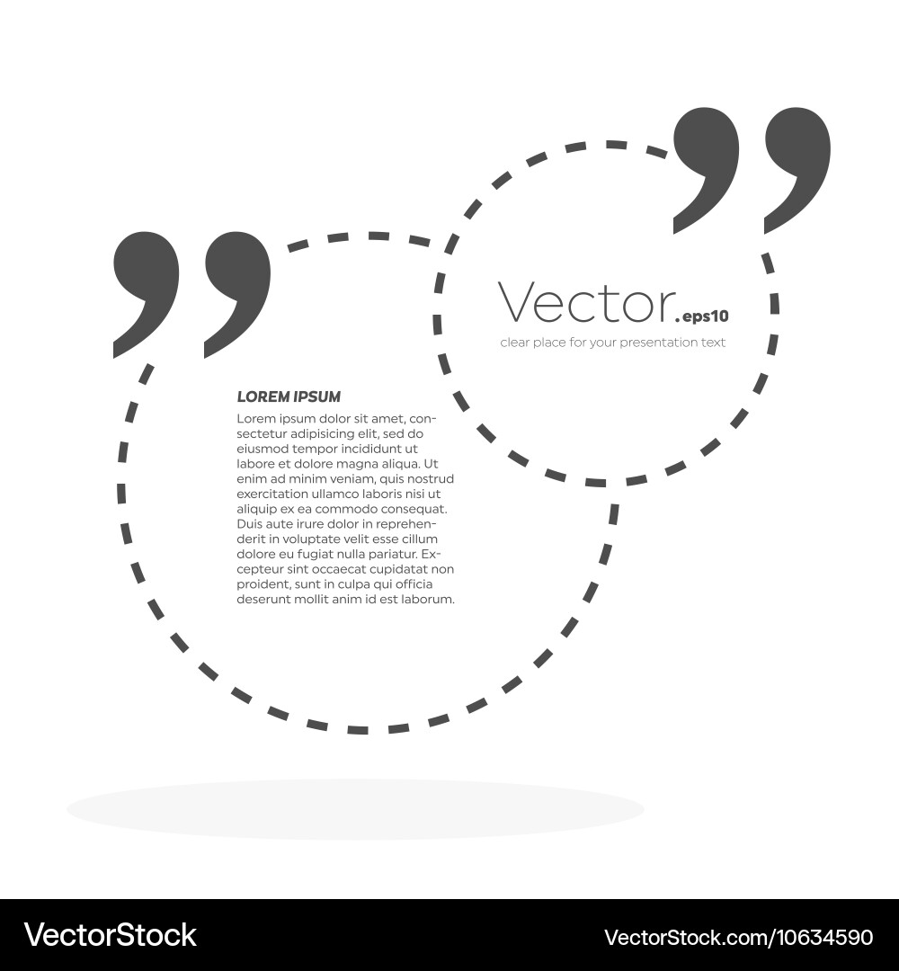 Abstract concept empty speech square quote Vector Image
