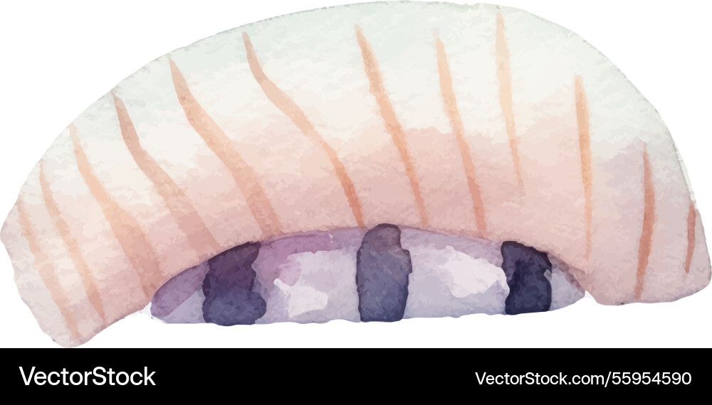 Aquarell lackiert Sushi Hand gezogen frische Meeresfrüchte Aquarell lackiert Sushi Hand gezogen frische Meeresfrüchte vektorbild
