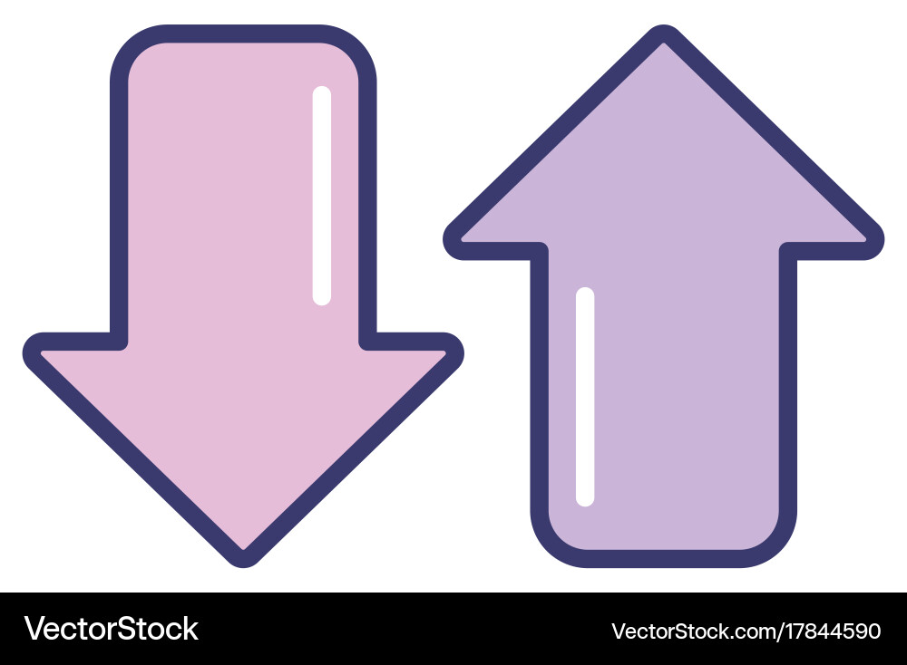 Arrows to loading digital data connection vector image