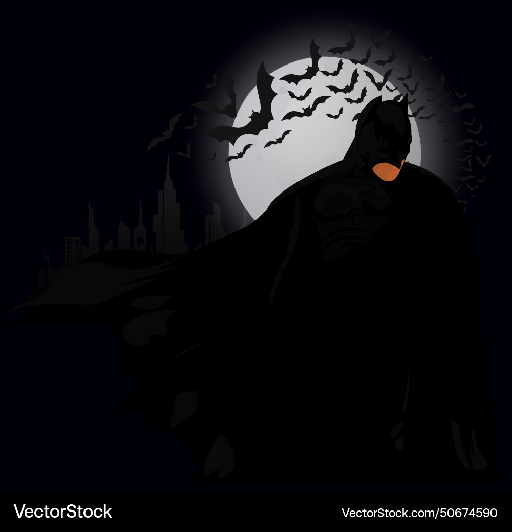 Batman dark knight rises portrait Royalty Free Vector Image