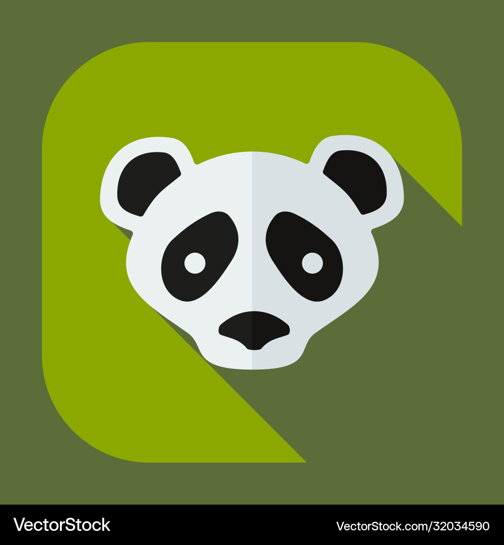 Flat modern design with shadow icons pandas vector image