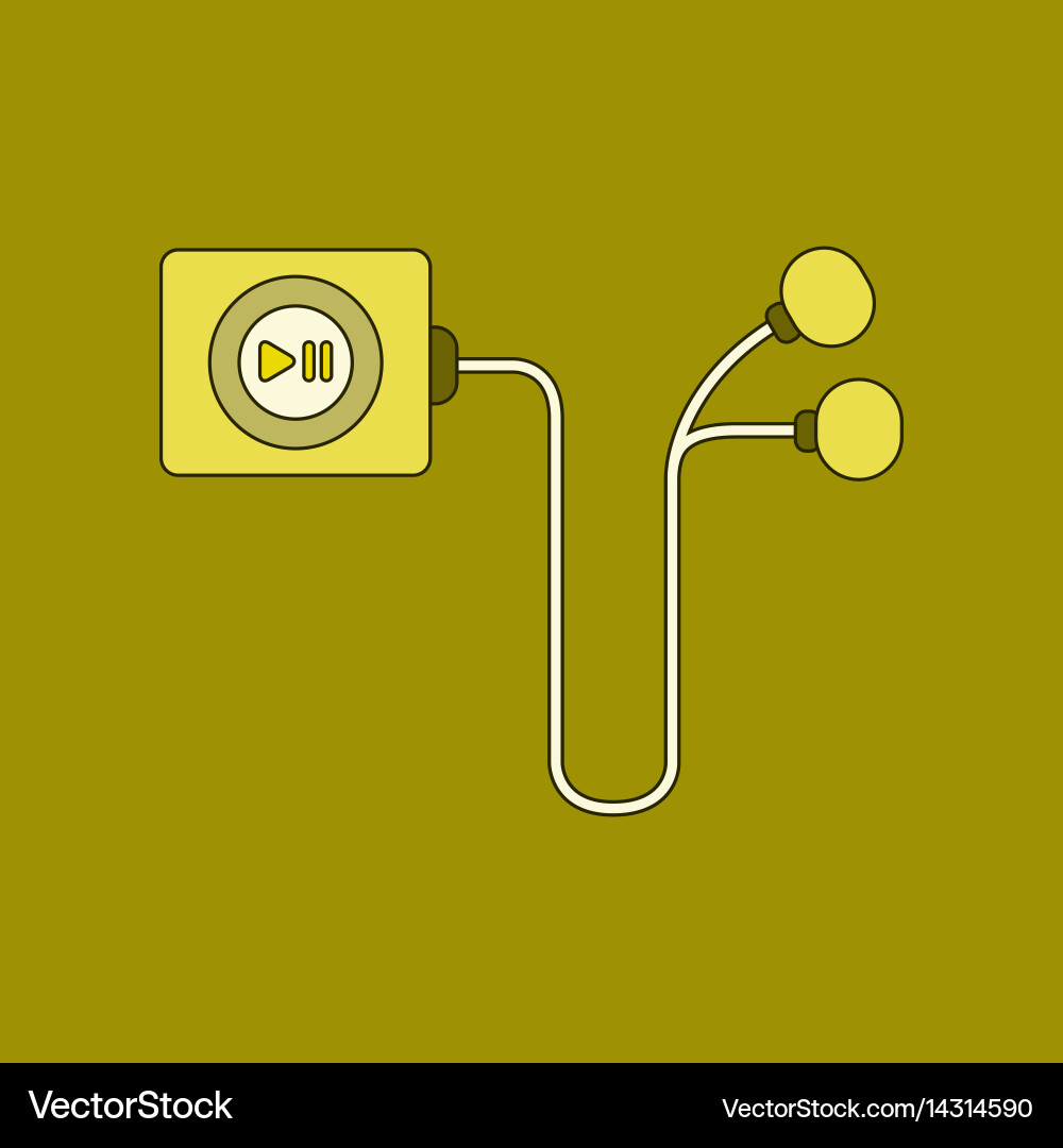 Flat on background player Vector Image