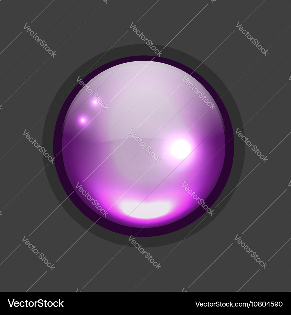 Glossy circle button for your design vector image