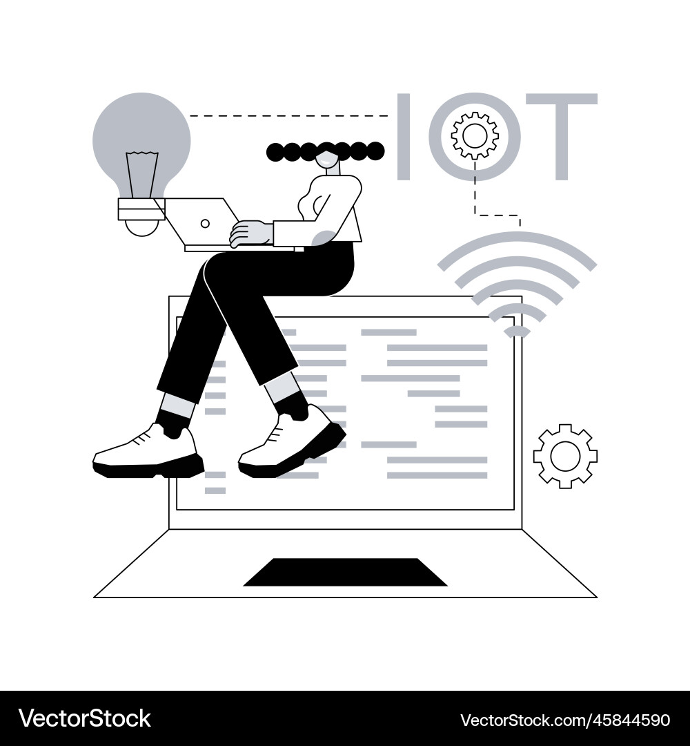 Iot development abstract concept Iot development abstract concept vector image
