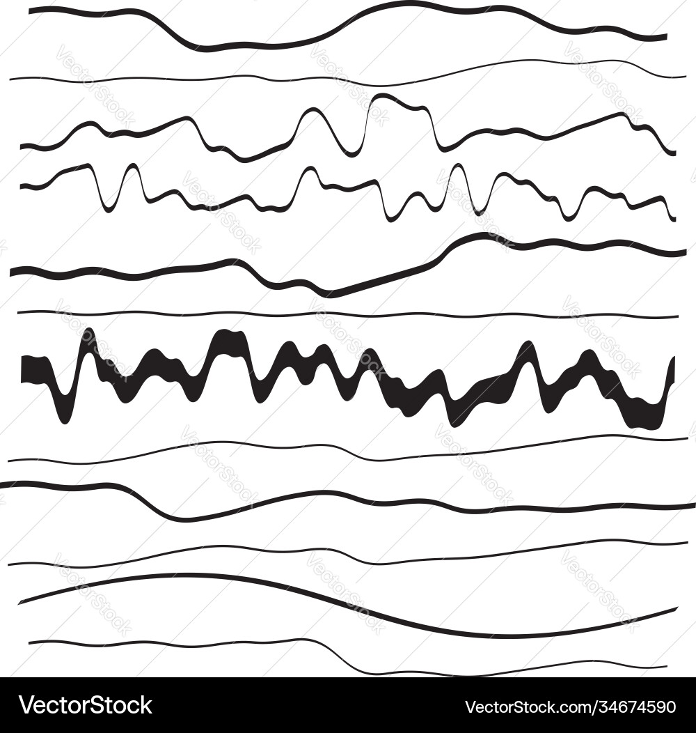 Irregular random wiggling squiggle waving wavy Irregular random wiggling squiggle waving wavy Vector Image