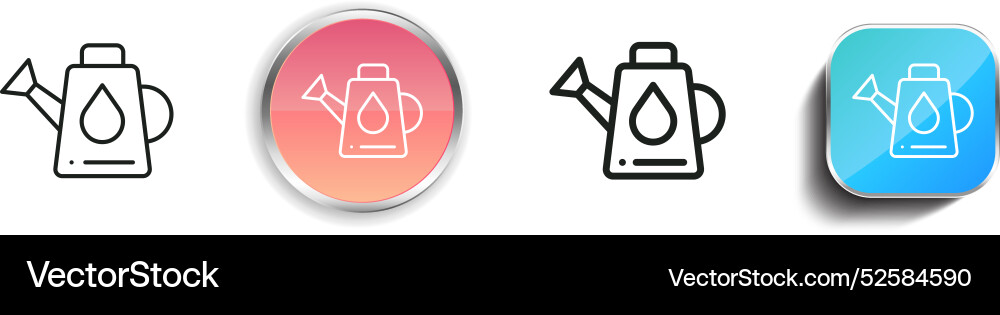 Kann Icon dünn linear regelmäßig und Knopf Stil Kann Icon dünn linear regelmäßig und Knopf Stil vektorbild