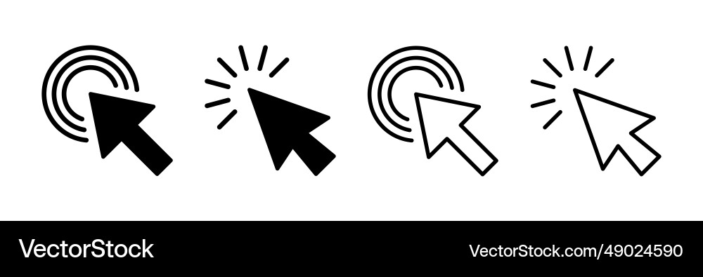 Klicken Sie auf Symbol Cursor Zeigerzeichen Klicken Sie auf Symbol Cursor Zeigerzeichen vektorbild