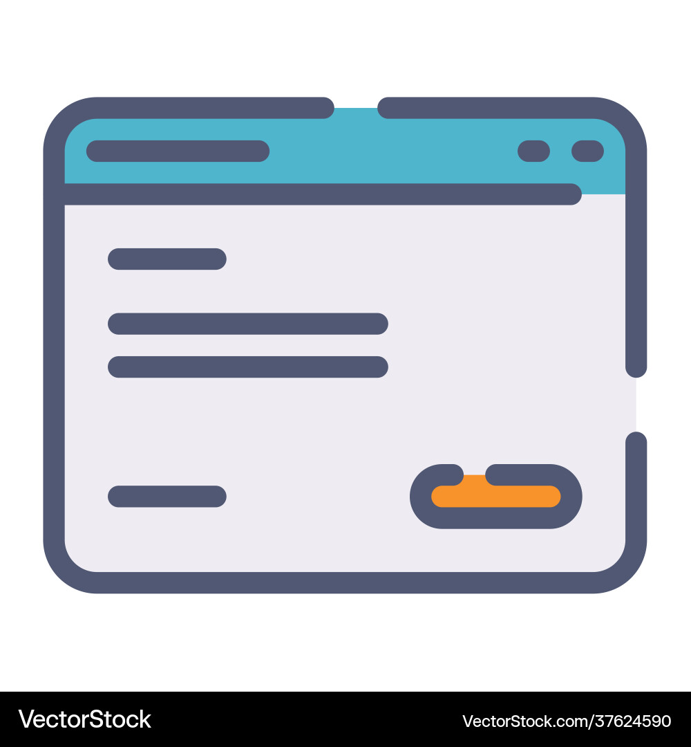 Landing page web website single isolated icon Landing page web website single isolated icon vector image