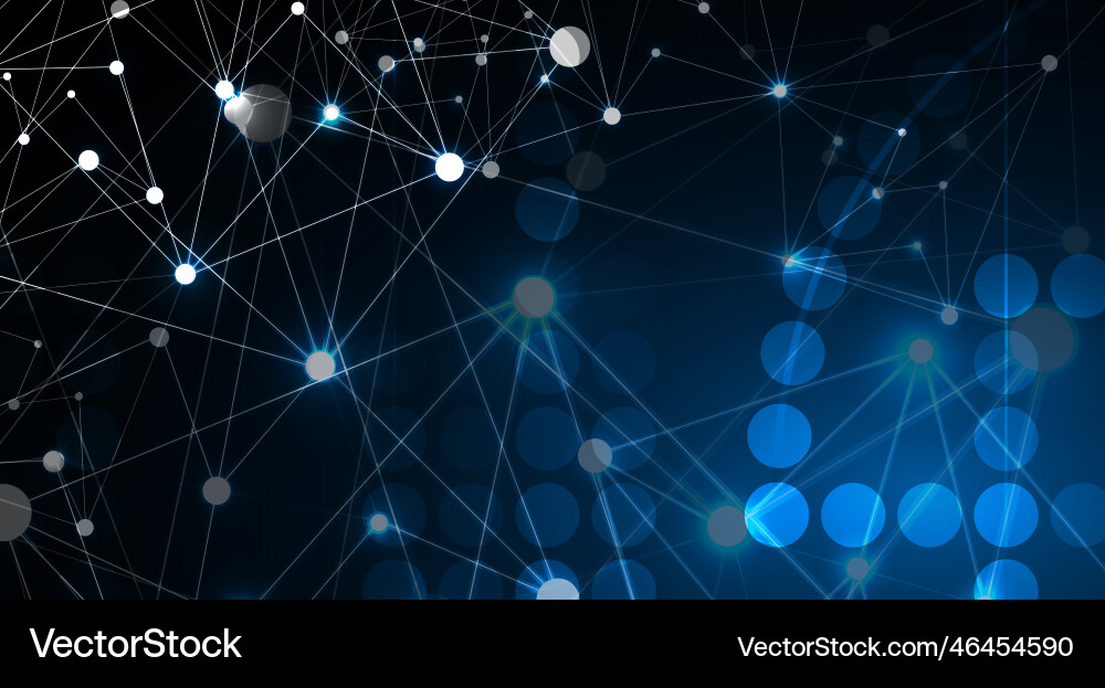 Neural network concept connected cells with links Neural network concept connected cells with links vector image