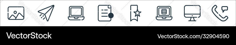 Ui master line icons linear set quality Ui master line icons linear set quality vector image
