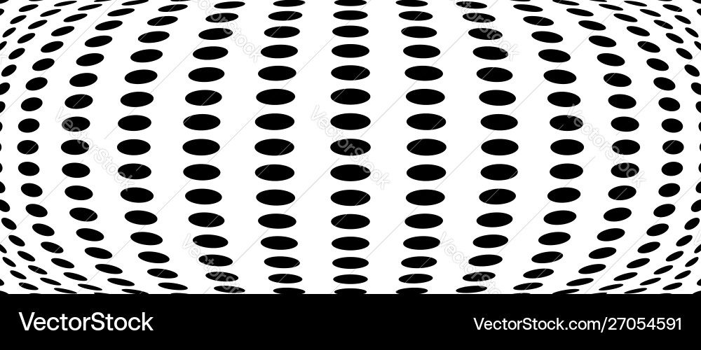 3d circular burst convex globe sphere orb distort Vector Image