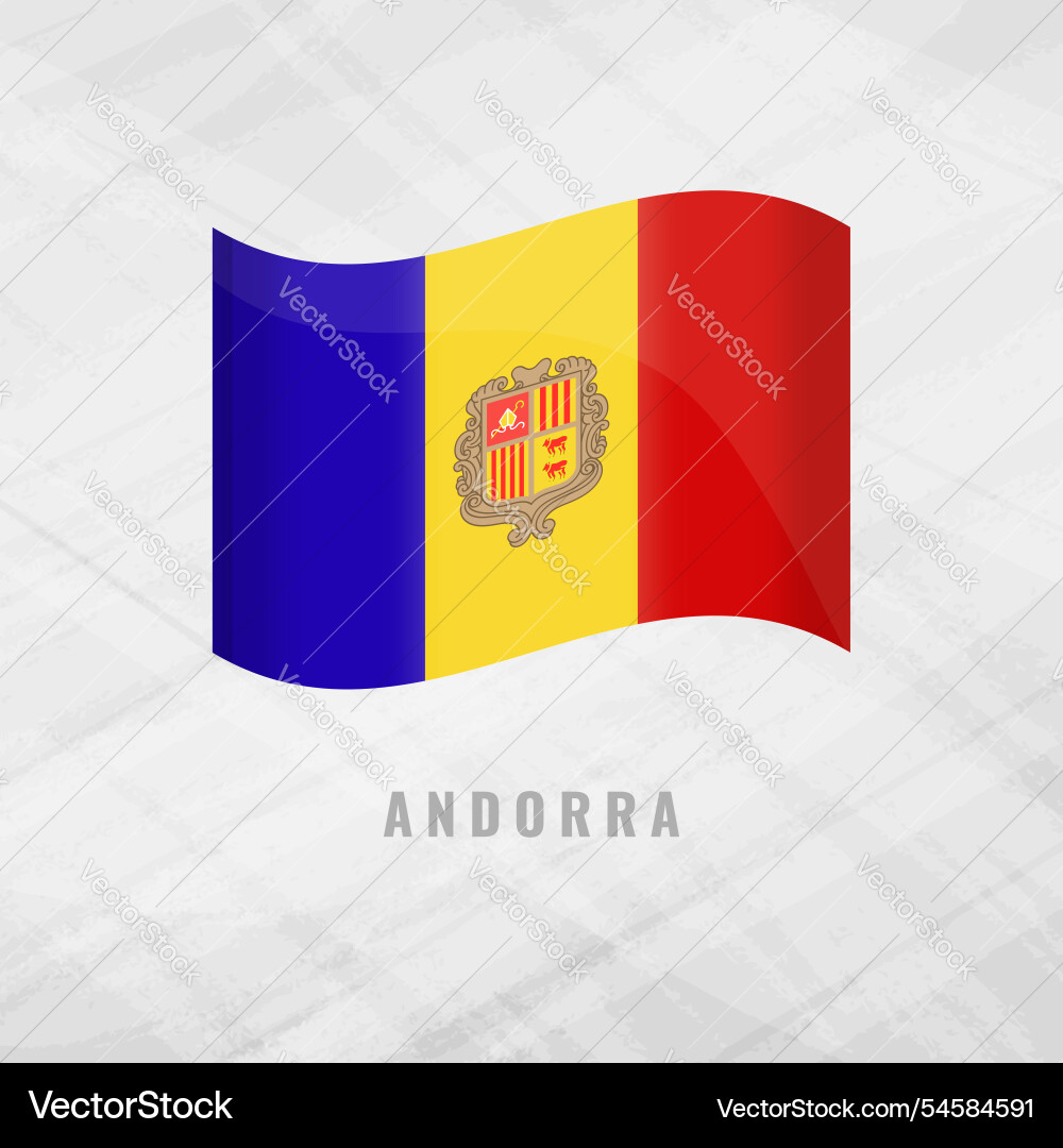 3D Waving Flag von Andorra 3D Waving Flag von Andorra vektorbild