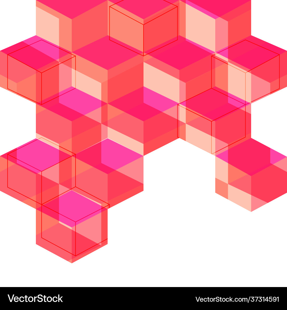Abstract geometric background with blocks vector image