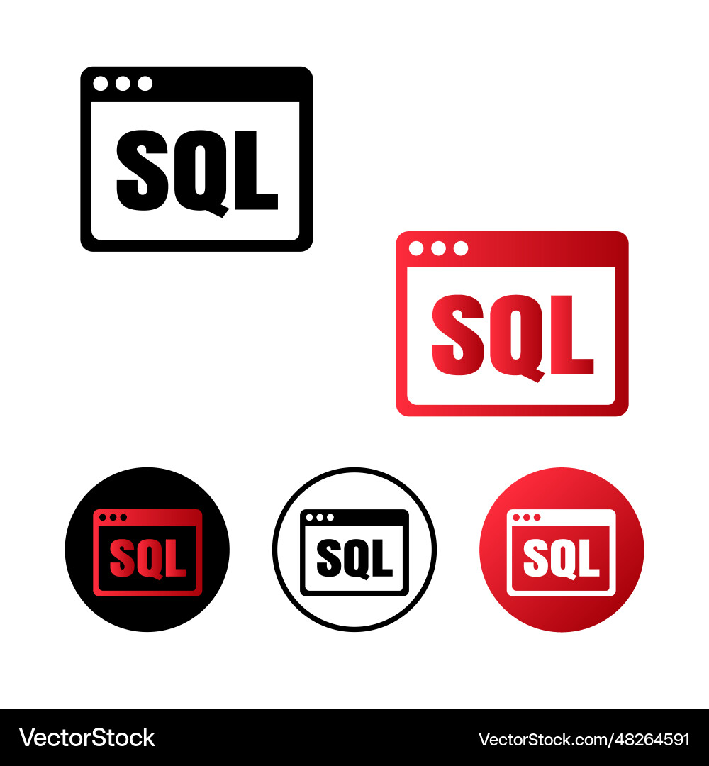 Abstract sql icon Abstract sql icon vector image