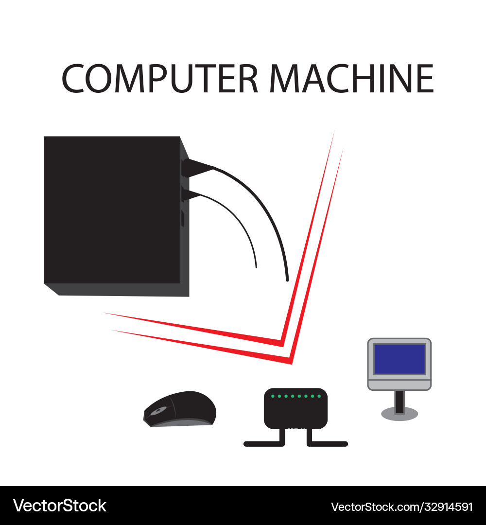 Computer set color icon a design Computer set color icon a design Vector Image