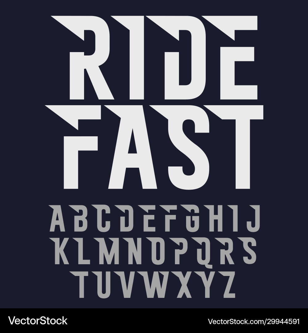 Elegant ABC Typography Font Vector Image