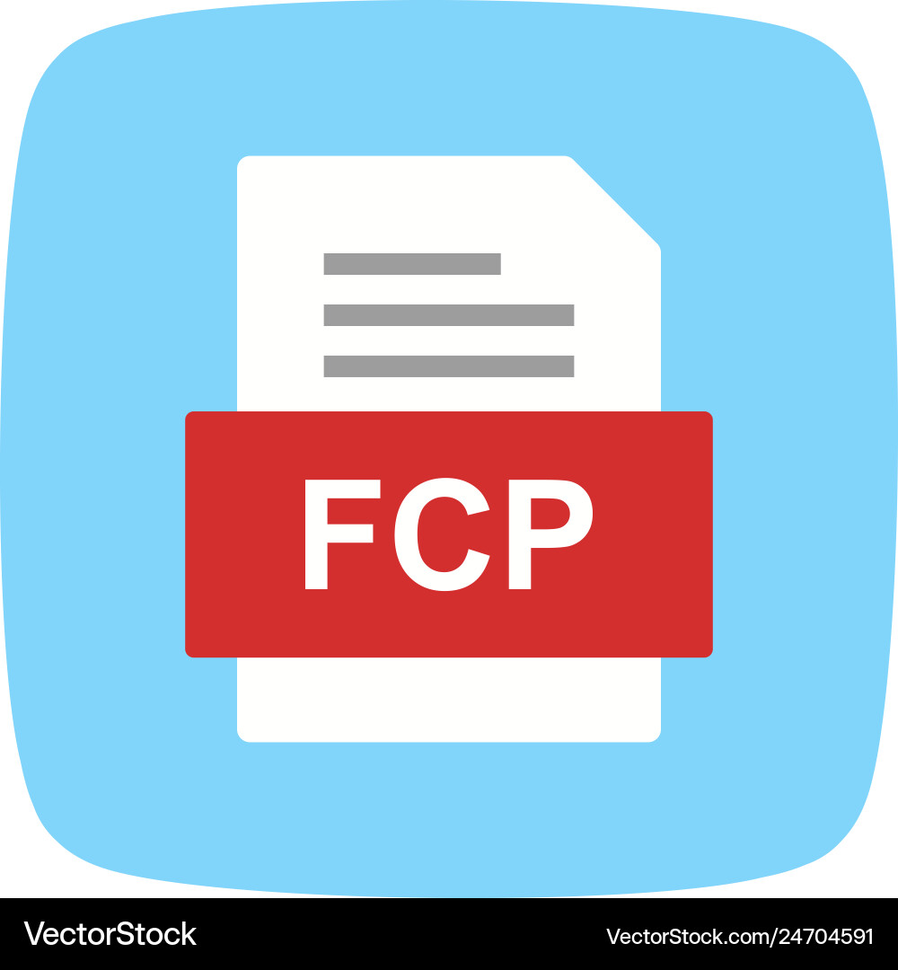 Fcp file document icon vector image