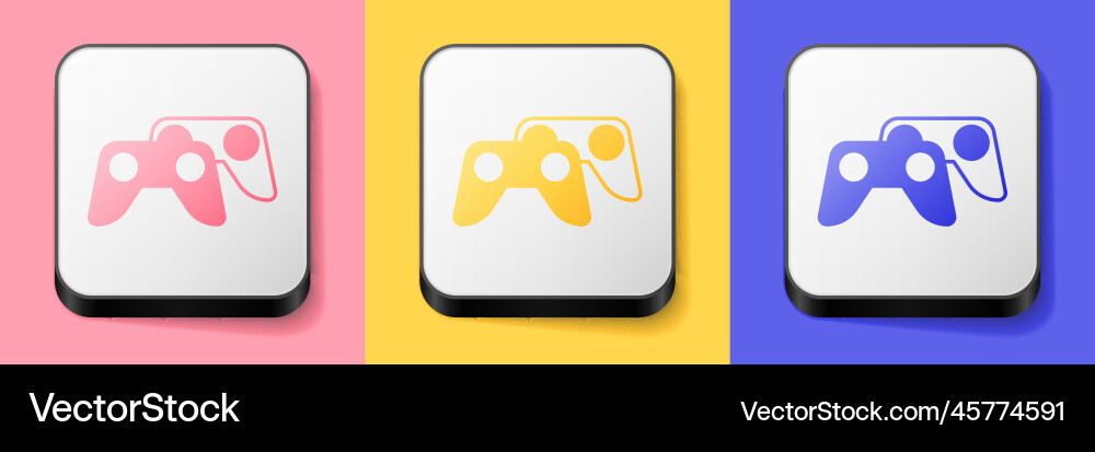 Isometric game controller or joystick Isometric game controller or joystick Vector Image