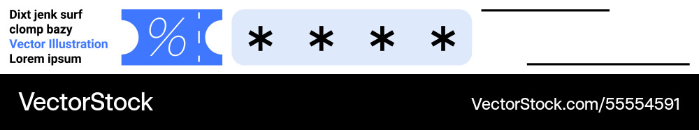 Password security concept with hidden text vector image