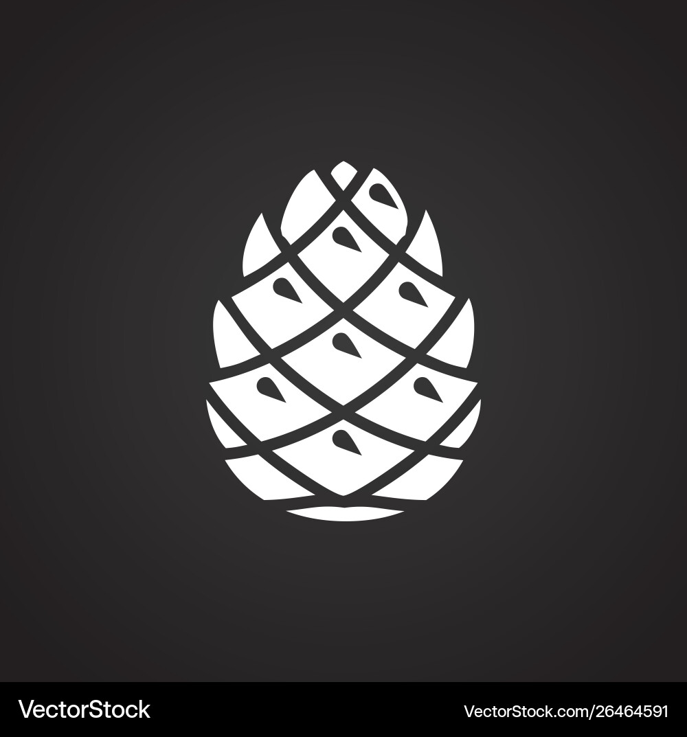 Pine cone icon on background for graphic and web Pine cone icon on background for graphic and web Vector Image