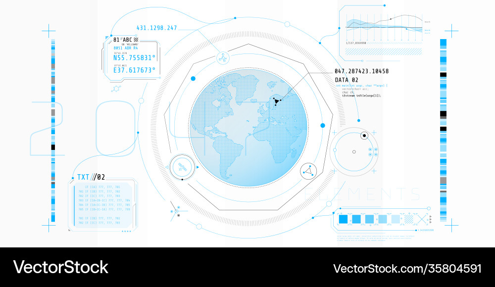 Planetary Data Interface vector image