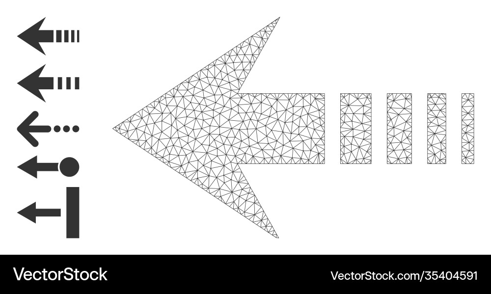 Polygonal network send left icon with simple Polygonal network send left icon with simple vector image