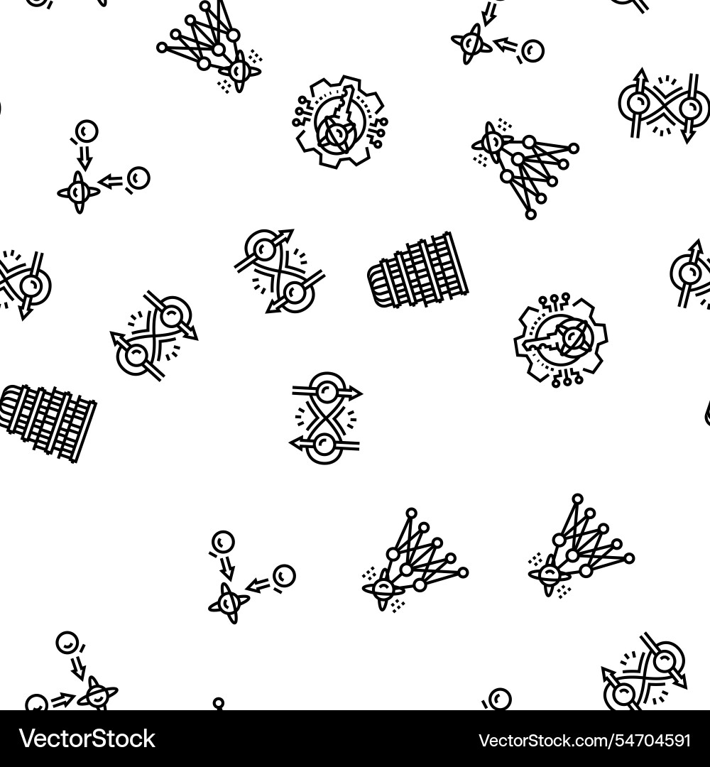 Quantum technology data science seamless pattern Quantum technology data science seamless pattern vector image