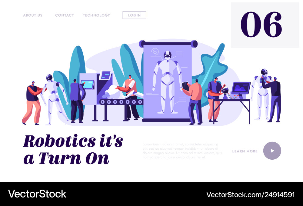 Robotics Creation Process vector image