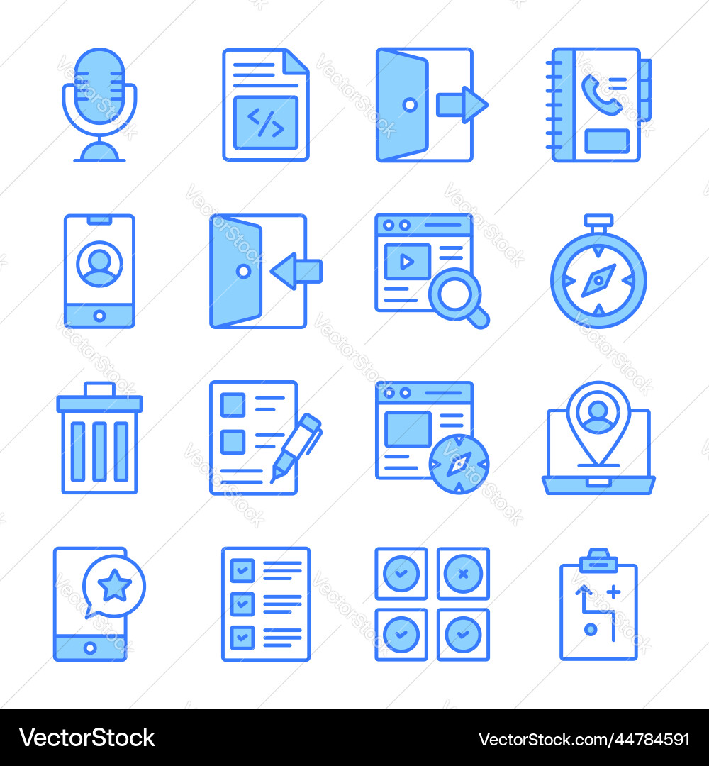 Set of user interface icons web design vector image
