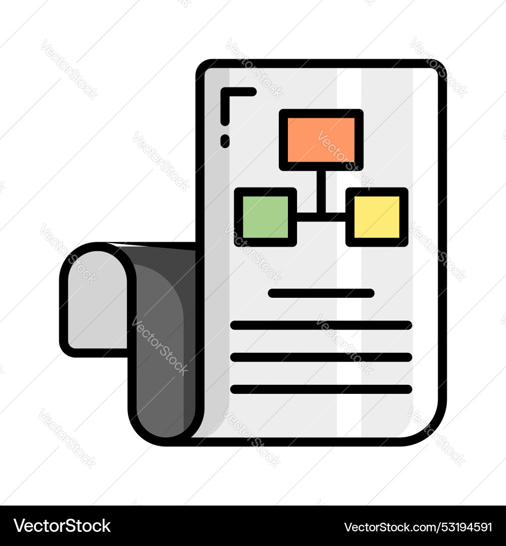 Workflow icon in trendy design style vector image