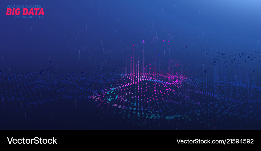 Abstract 3d big data visualization Abstract 3d big data visualization vector image