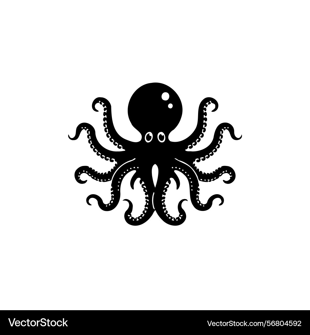 Abstract rendition of cephalopod symbolizing Vector Image