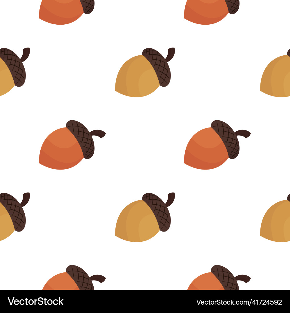 Acorn seamless pattern Acorn seamless pattern vector image