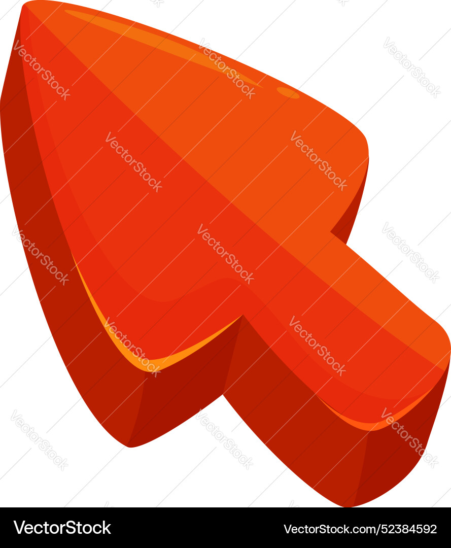 Big orange cursor showing clickable area Big orange cursor showing clickable area vector image