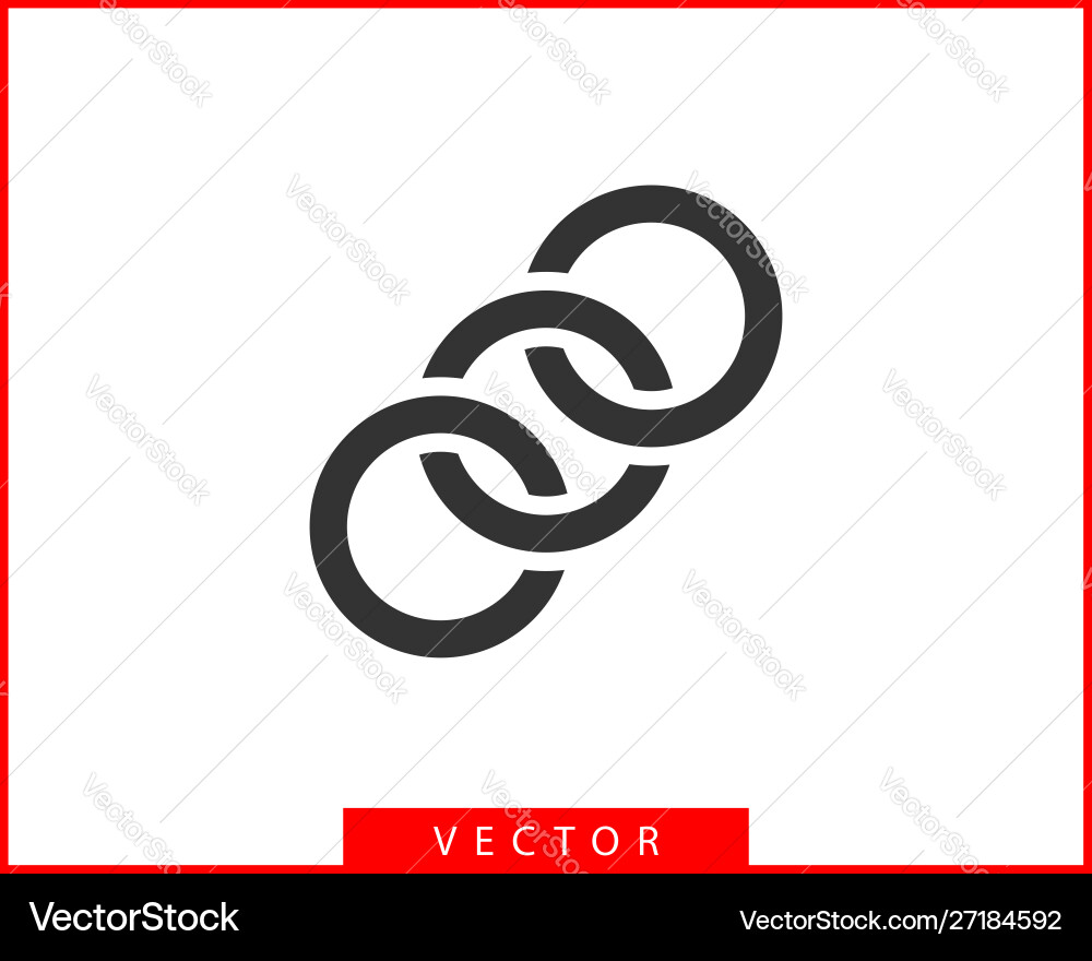 Chain link icon chainlet element flat design Chain link icon chainlet element flat design vector image