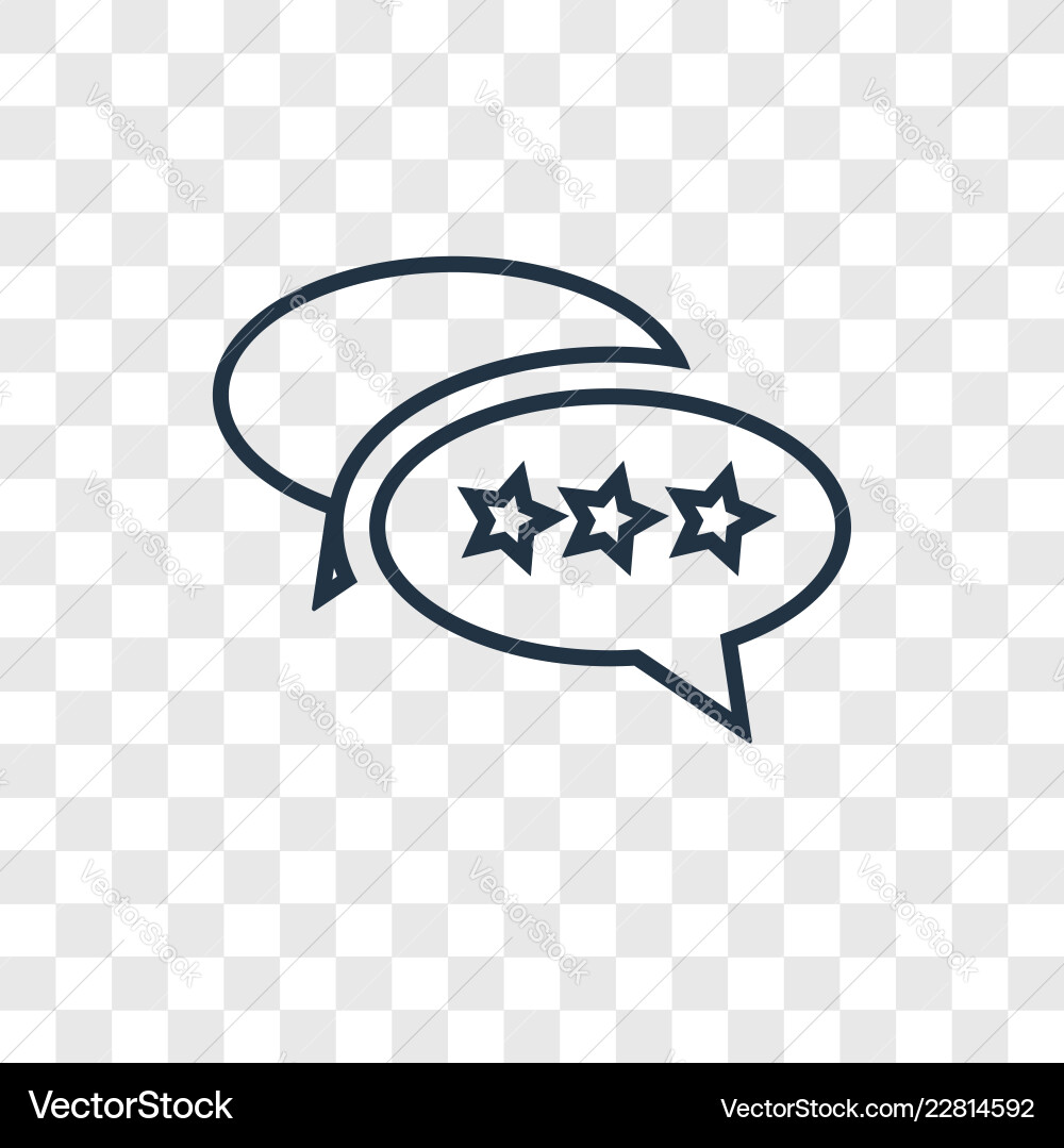 Chat concept linear icon isolated on transparent Chat concept linear icon isolated on transparent vector image