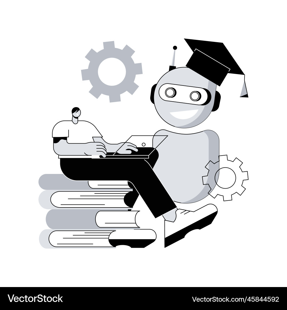 Chatbot self learning abstract concept Chatbot self learning abstract concept vector image