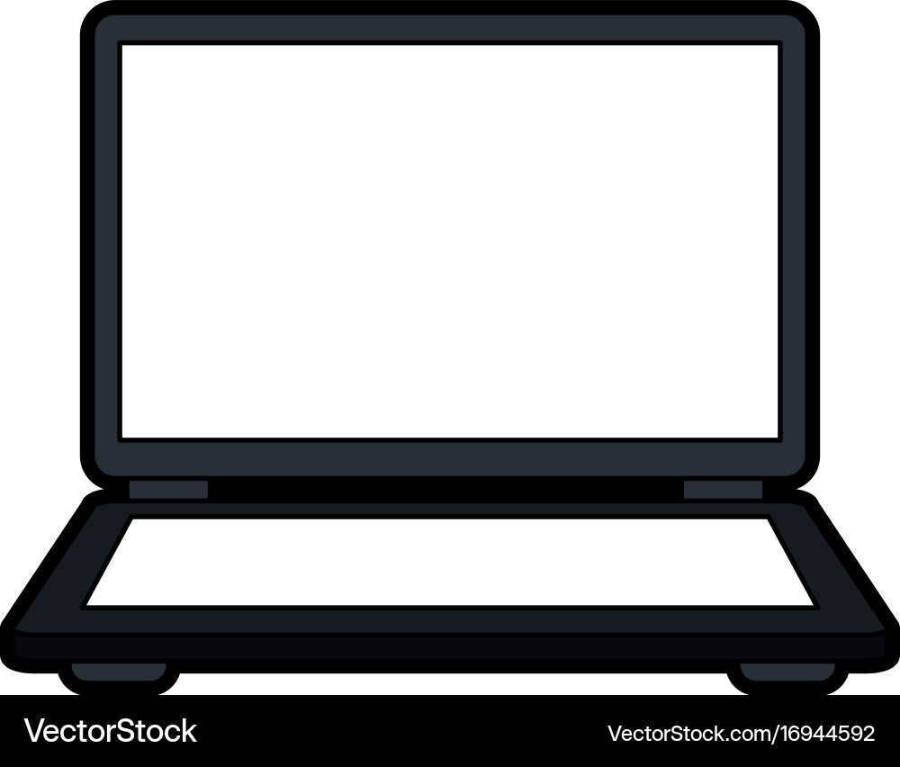 Computer frontview icon image vector image