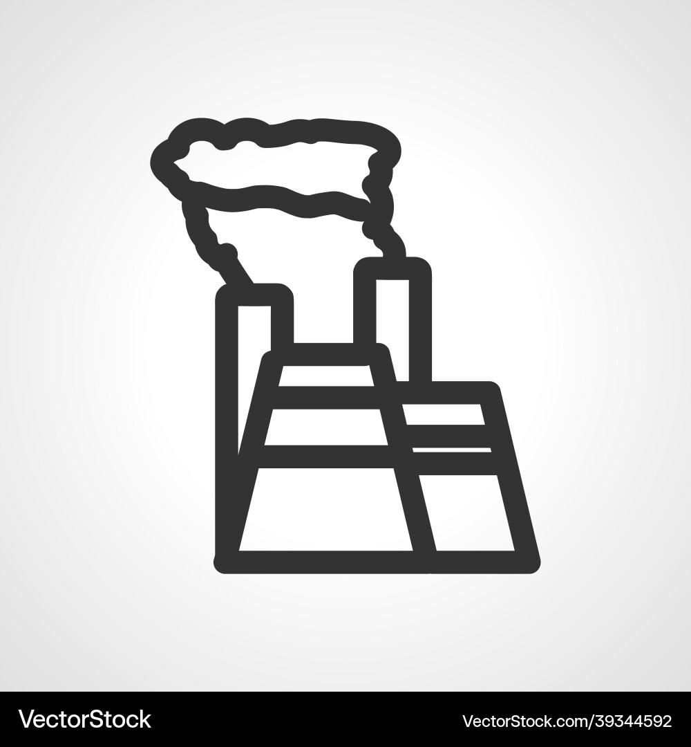 Factory line icon linear outline Factory line icon linear outline Vector Image