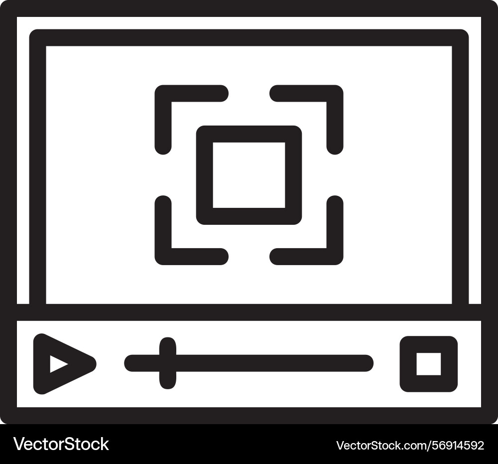 Full screen linear style icon design Vector Image