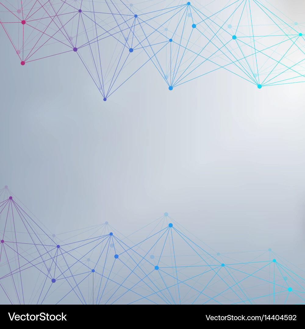 Geometric abstract background with connected line Vector Image