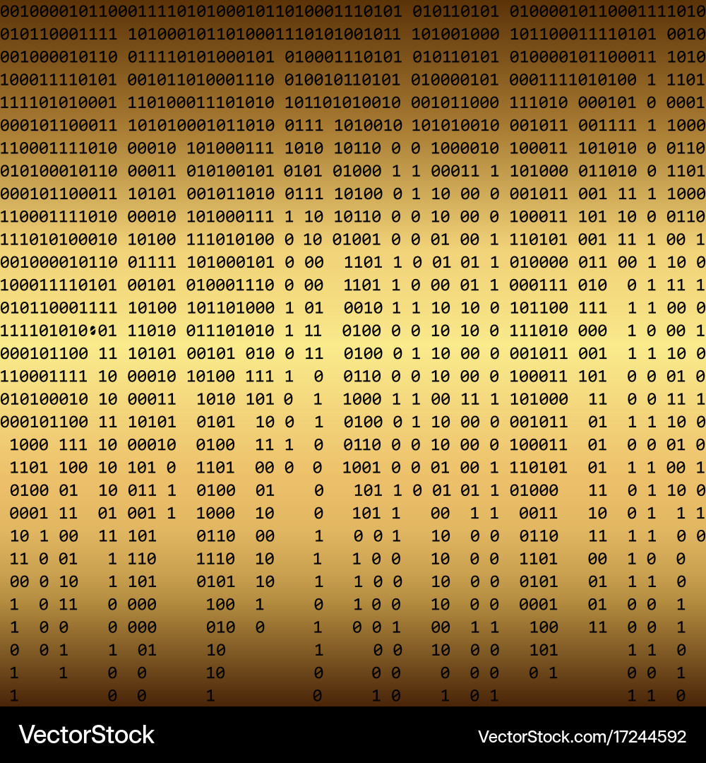 Golden binary background vector image