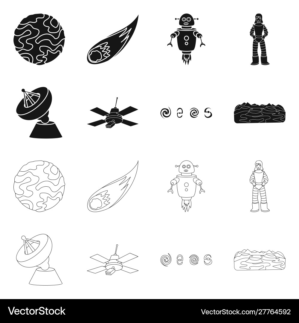 Isolated object astronomy and technology icon Isolated object astronomy and technology icon vector image