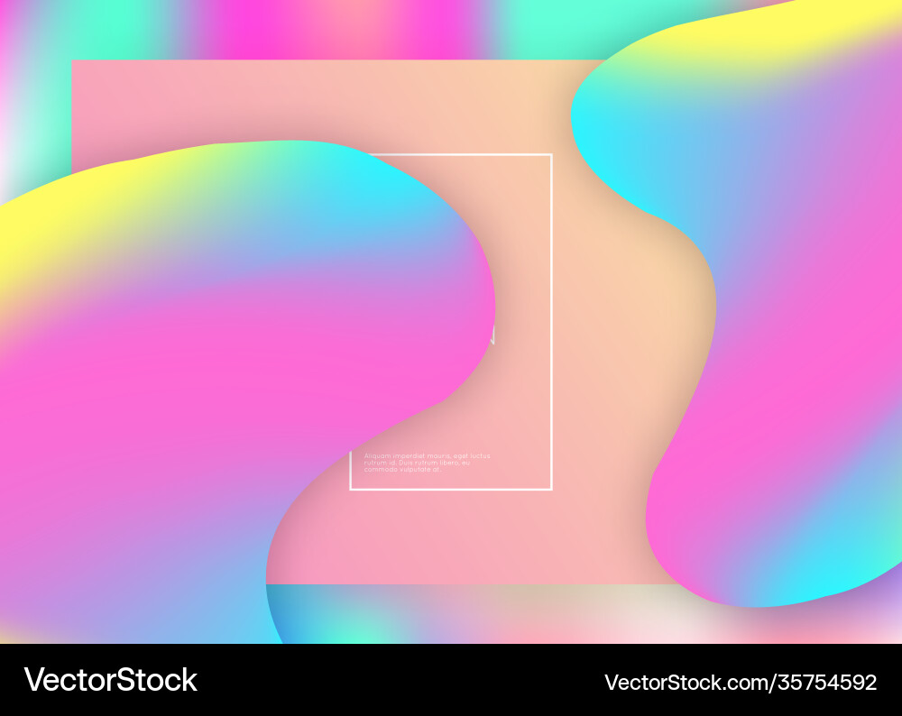 Landing page with liquid dynamic elements Landing page with liquid dynamic elements Vector Image